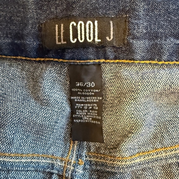 LL Cool J Vintage Blue Jeans Dark Wash Men's 36/30 Y2K Hip Hop - Picture 6 of 7